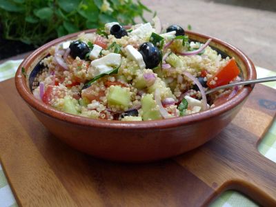 Griekse quinoa salade